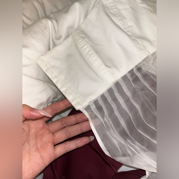 House of CB Lucie White Pleated Top - Picture 7 of 7